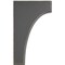 Ekena Millwork 3 1/2"W x 6"D x 10"H Clarksville Wood Vintage Decor Bracket, Black BKTWD04X06X10CVBL - alternate 3